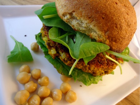 Gluten Free Vegan Chickpea Burger