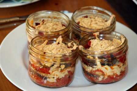 gluten free vegan eggplant lasagna in a jar recipe