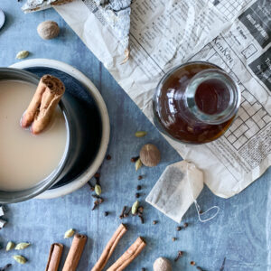Gluten-free homemade chai tea concentrate is simple to make, uses whole spices and way cheaper then Starbucks.