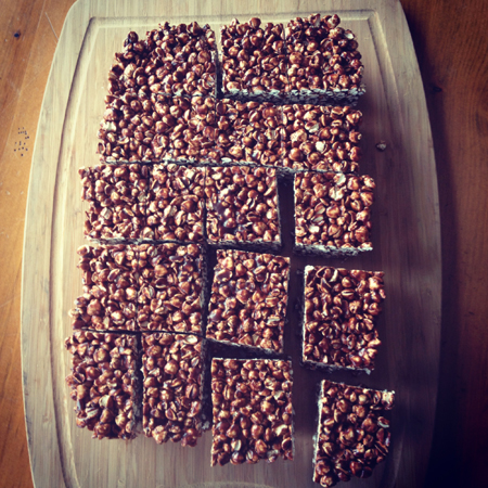 gluten free chocolate buckwheat puff squares recipe