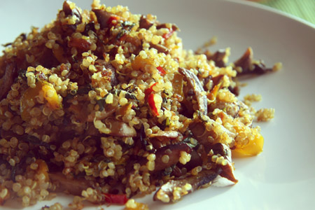 gluten free mushroom veggie quinoa recipe