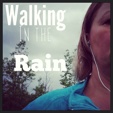walking in the rain