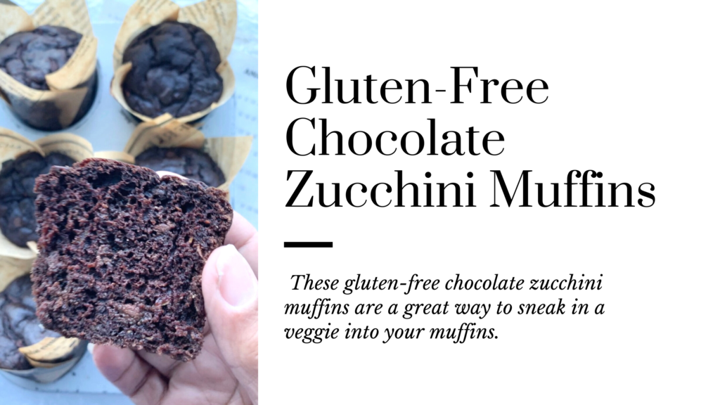 These gluten-free chocolate zucchini muffins are a great way to sneak a veggie into your muffin recipe.