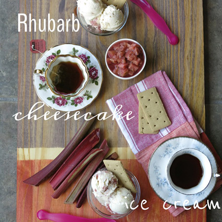 gluten free rhubarb cheesecake ice cream