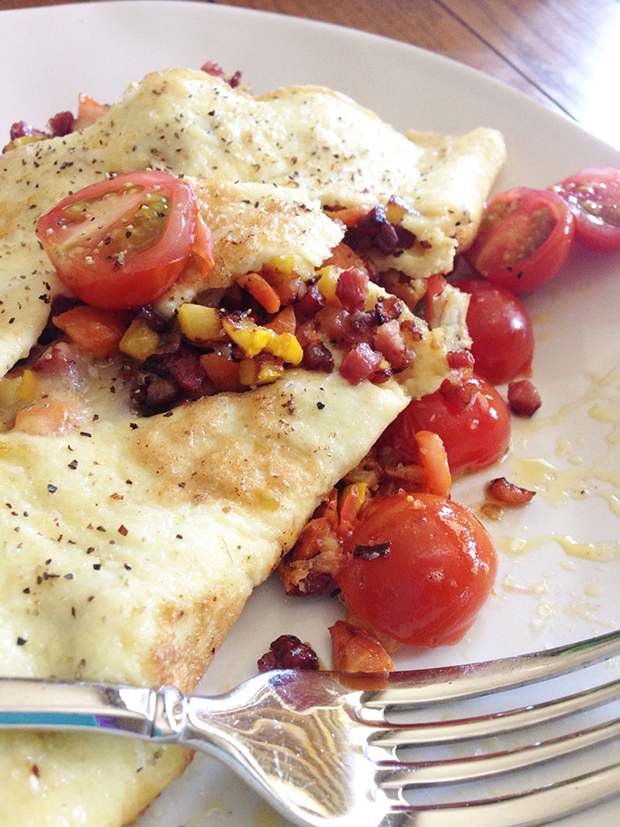 gluten free filled omelette recipe