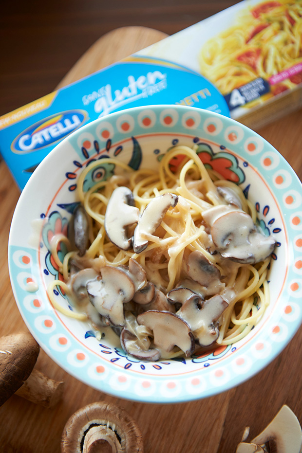 gluten free catelli three mushroom pasta recipe