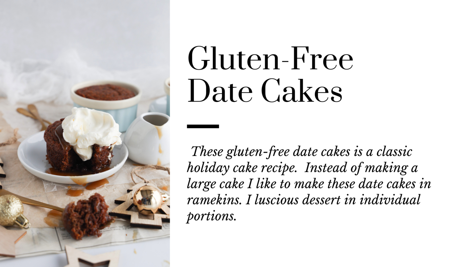Gluten Free Date Cakes | Wheat Free Mom