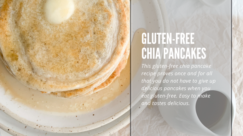 These gluten-free pancakes are sure to become a family favorite. They are quick to whip together and perfect for weekend breakfasts. Egg free using chia seeds.