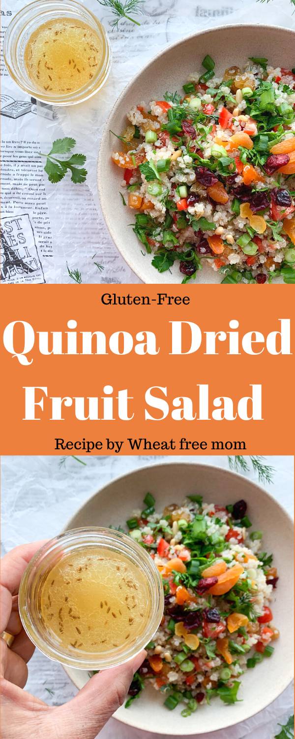 Gluten Free Quinoa Dried Fruit Salad Wheat Free Mom