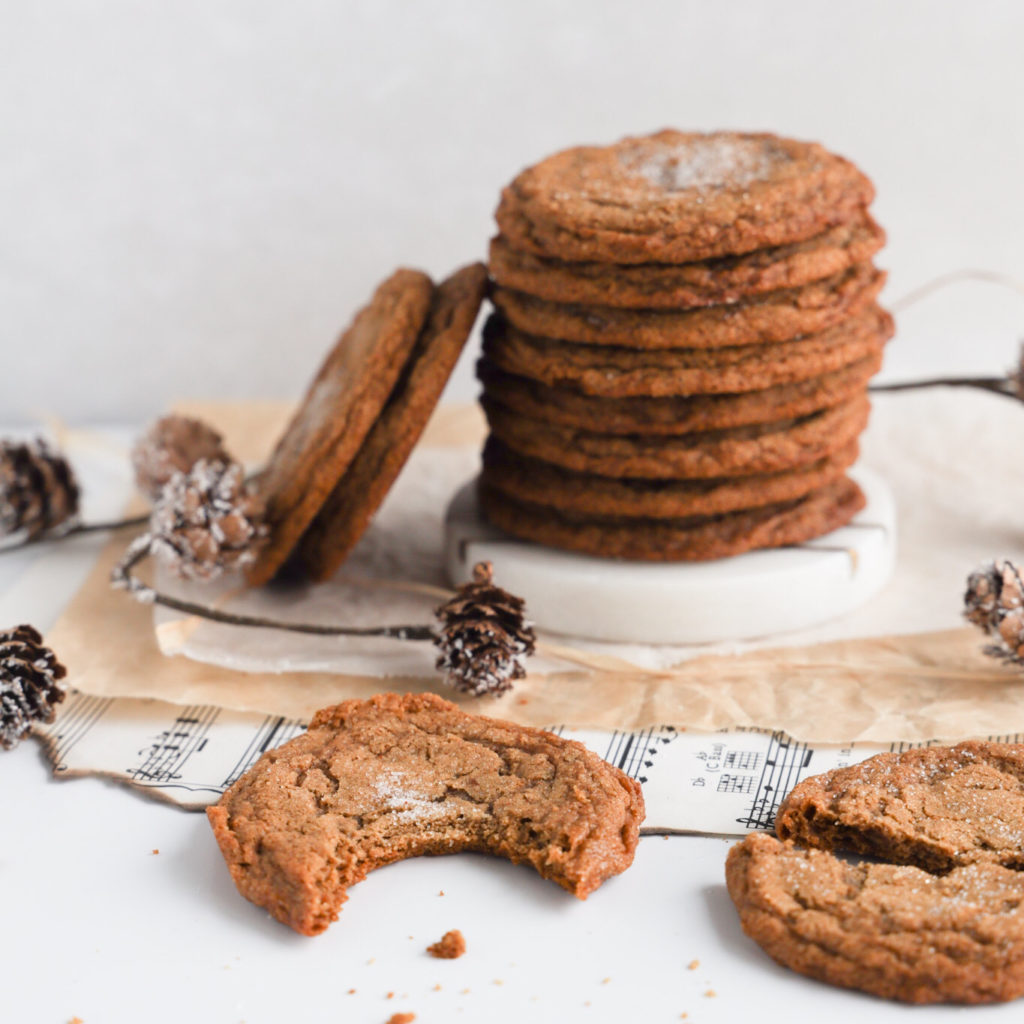 Gluten-free soft gingersnaps that are soft and chewy and a classic Christmas cookie.