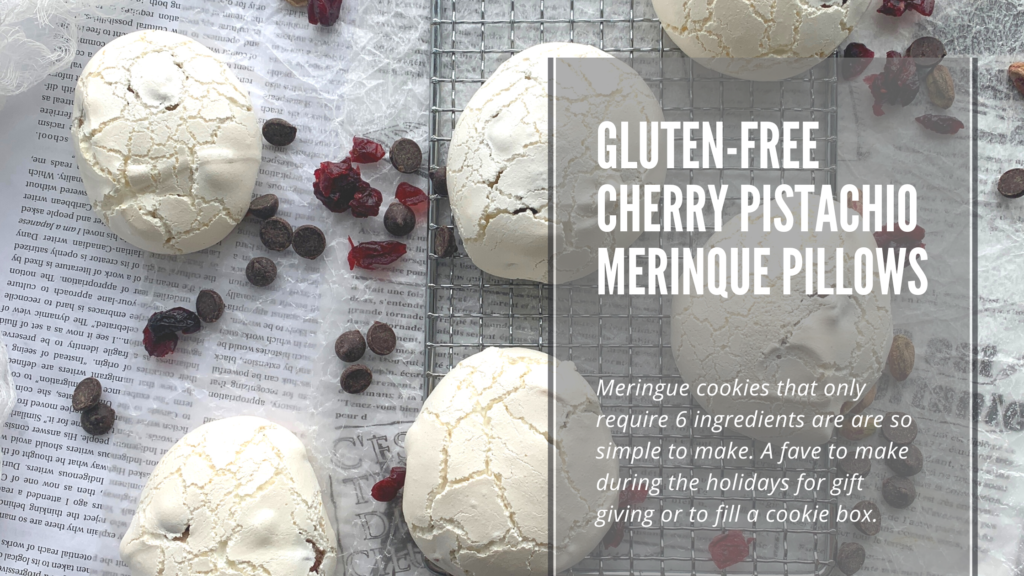 Gluten-free cherry meringue pillows that are light and airy and so easy to make.