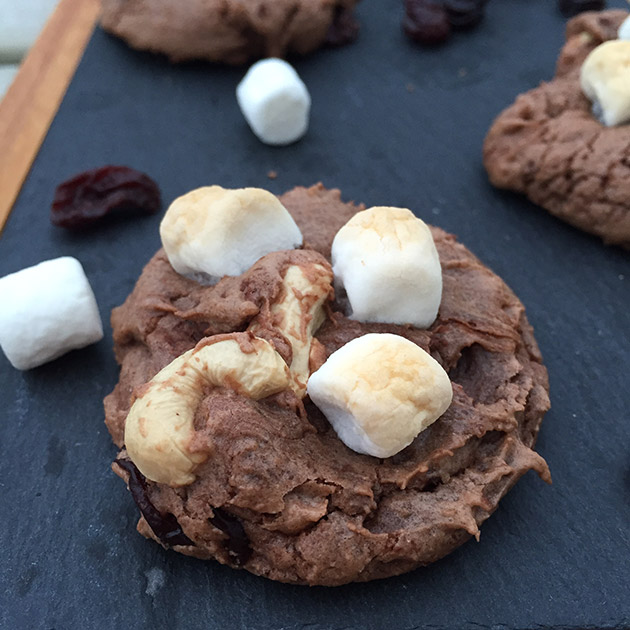 gluten free dairy free chocolate marshmallow cashew cookie recipe