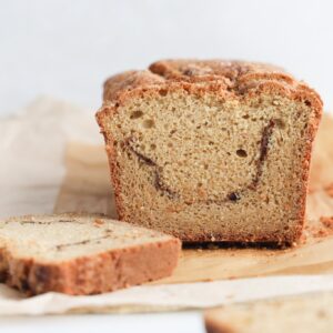 An easy gluten-free cinnamon swirl loaf is perfect for breakfast, an afternoon snack or dessert.