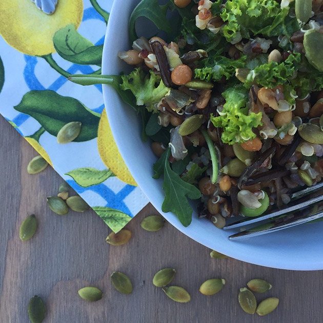 gluten free dairy free rice lentil quinoa salad recipe