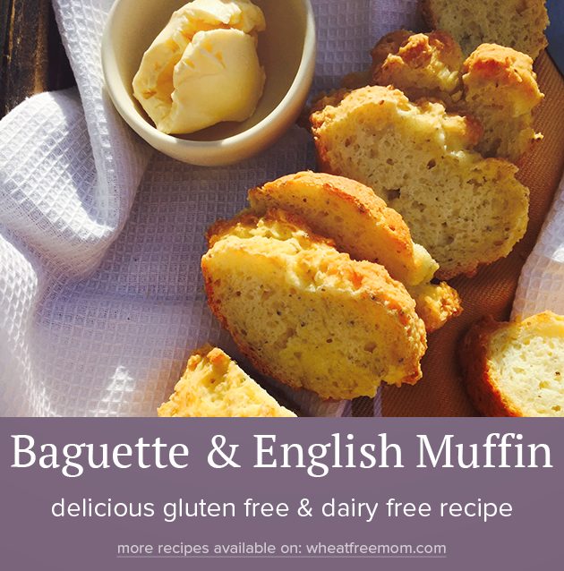 gluten free dairy free baguette and english muffin recipe