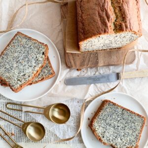 Gluten-free poppyseed loaf is an easy quick bread that everyone will love. Simple to make, moist and delicious it is perfect for breakfast, afternoon snack or dessert.