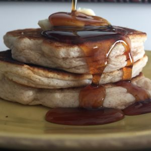 These gluten-free and dairy-free banana chocolate chip pancakes are the perfect breakfast for the family. I love to make a big stack of these pancakes on the weekend for brunch.