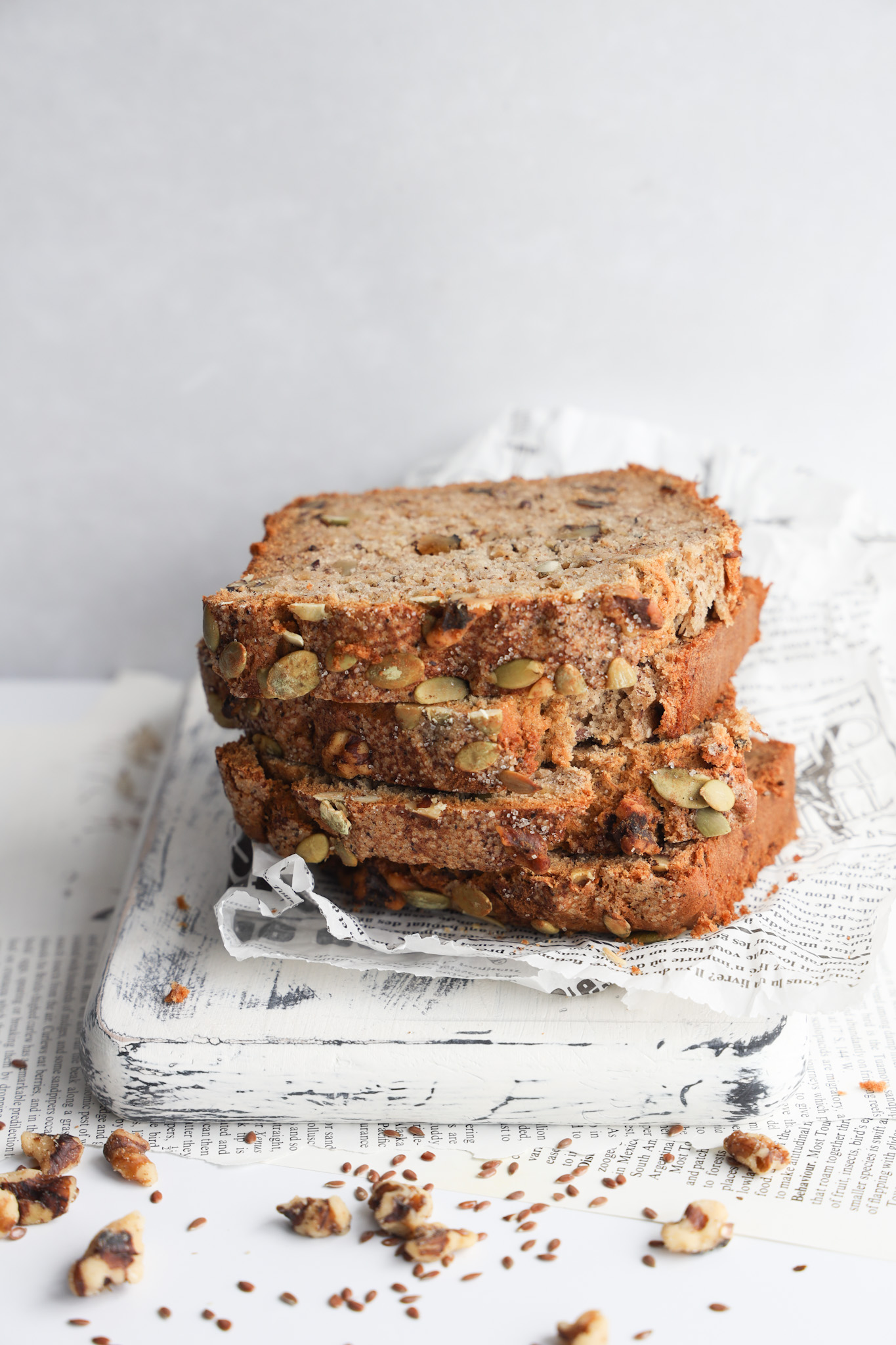 A gluten and dairy-free banana bread that is super moist.