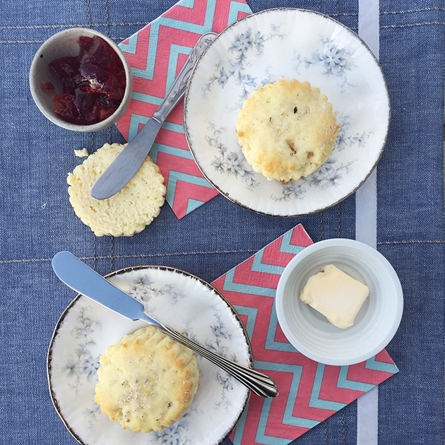 gluten free lemon vanilla salted scones recipe