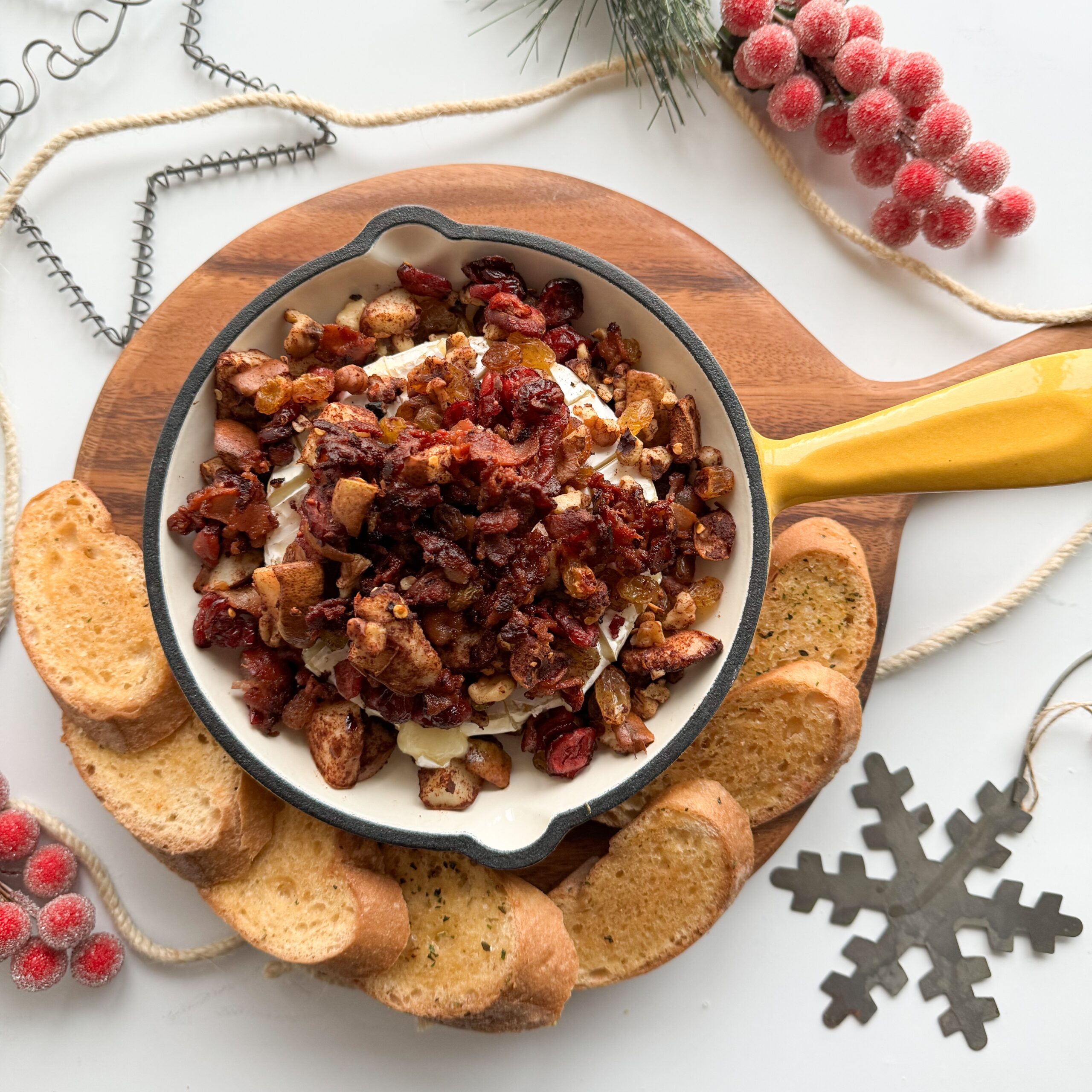 Bacon and Pear Compote Baked Brie | Wheat Free Mom