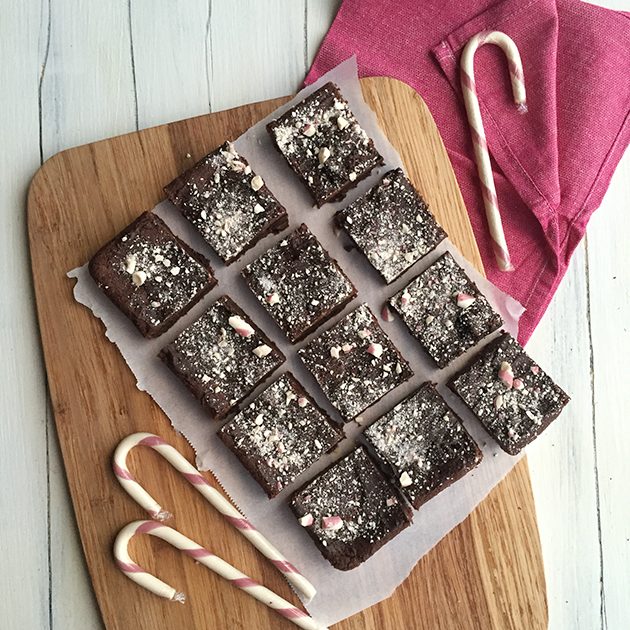 gluten free candy cane brownies recipe