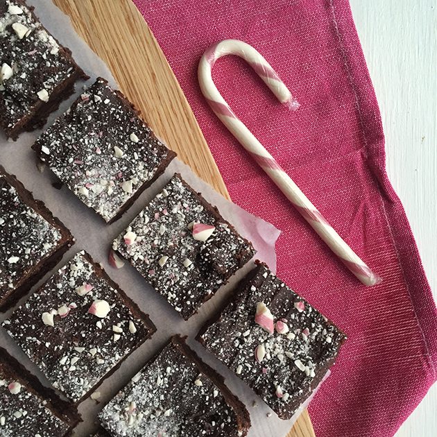 gluten free candy cane brownies recipe