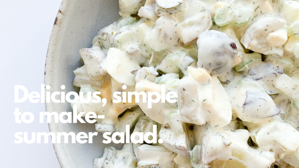 This easy gluten-free potato salad is simple to make, delicious and always a hit in the summer.