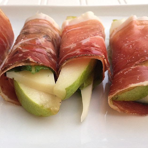 Speck Wrapped Pears with Manchego Cheese Recipe