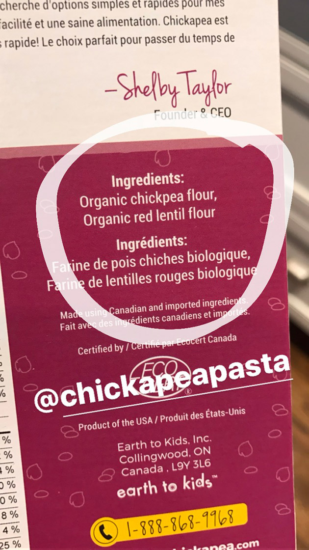 chickpea pasta