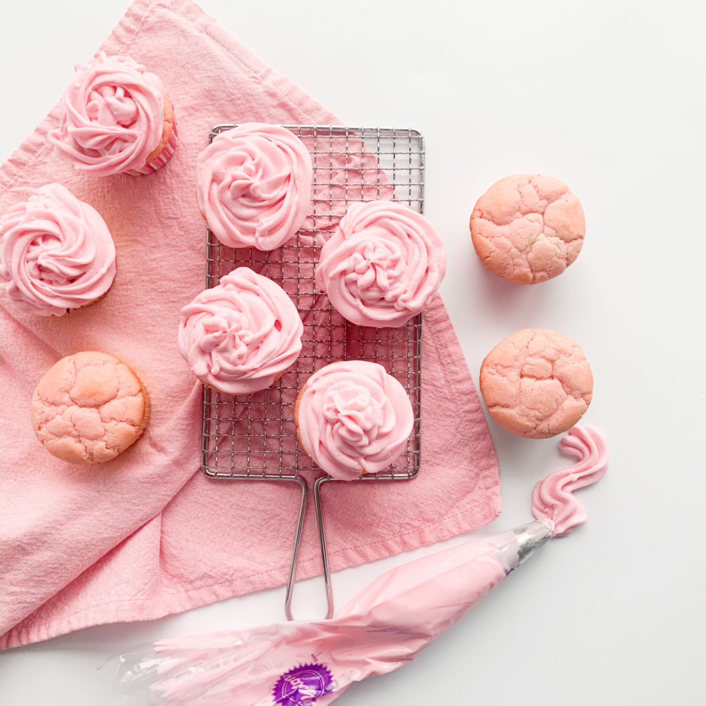 These gluten-free pink cupcakes are super moist, soft and oh so delicious.