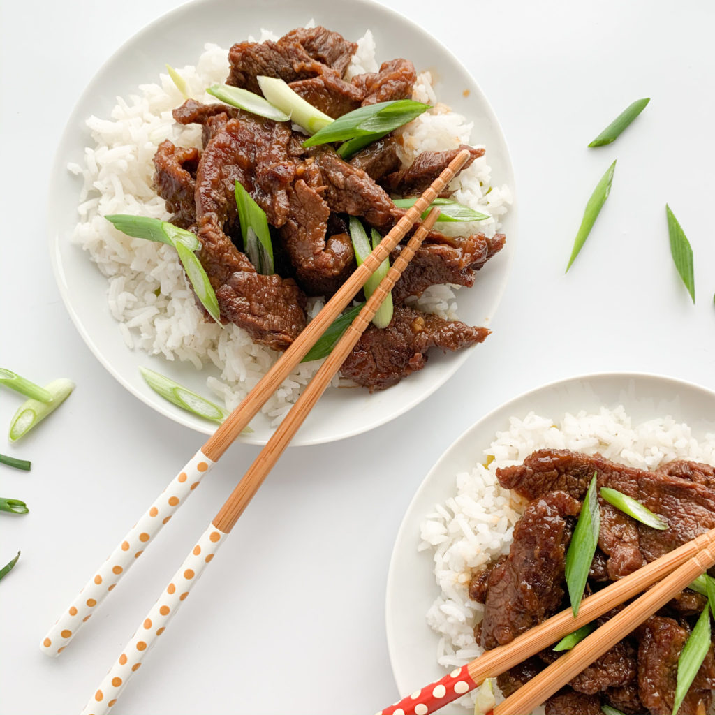 This gluten-free instant pot mongolian beef recipe is super easy to make and tastes as good as take-out.