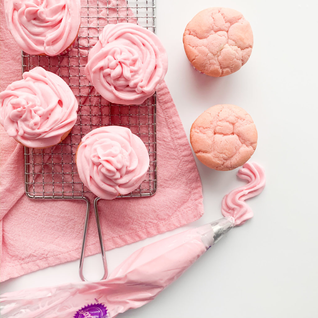 These gluten-free pink cupcakes are super moist, soft and oh so delicious.