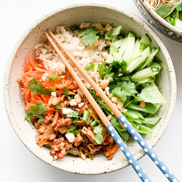 This Vietnamese inspired pork noodle salad is gluten-free and an easy dish to make at home. It is perfect for a summer meal or light dinner at home.