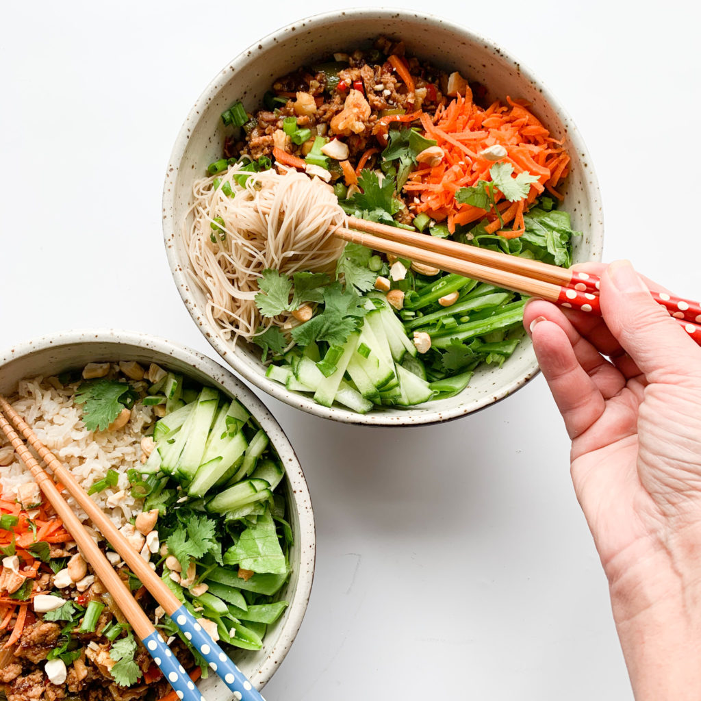This Vietnamese inspired pork noodle salad is gluten-free and an easy dish to make at home.