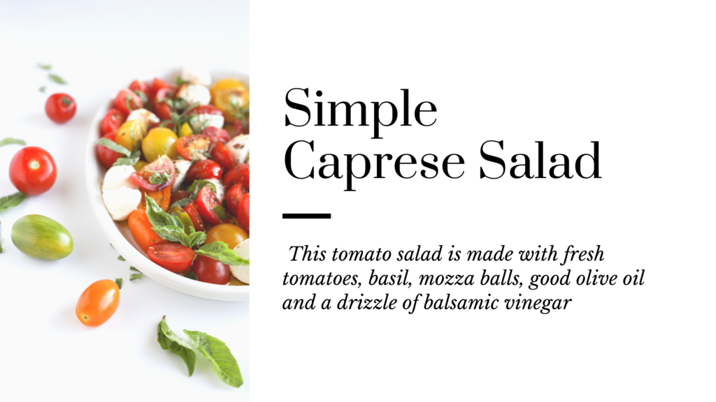 This easy gluten-free Caprese Salad takes less then 10 minutes to make and is a perfect summer salad at your next bbq.