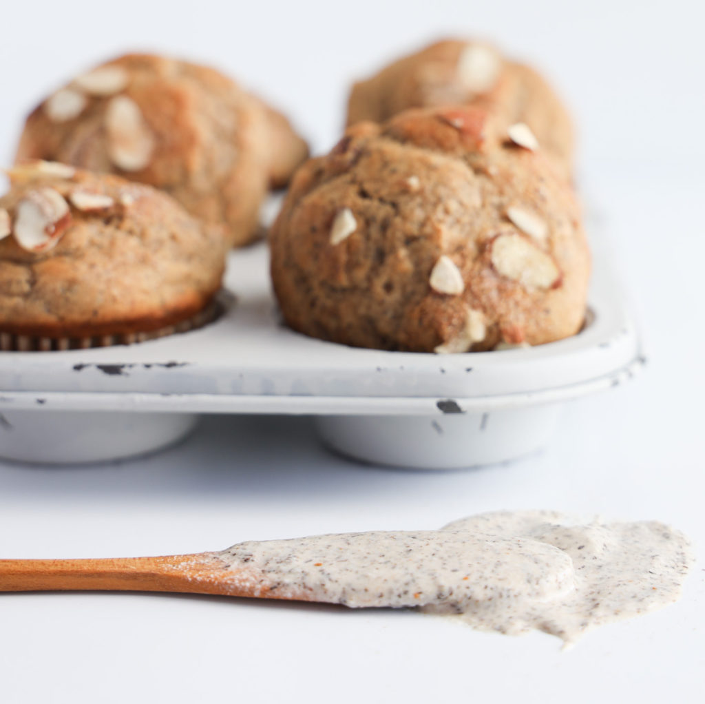 These gluten-free sourdough banana muffins are soft, fluffy and moist. They make a wonderful afternoon snack, breakfast or grab-and-go option.