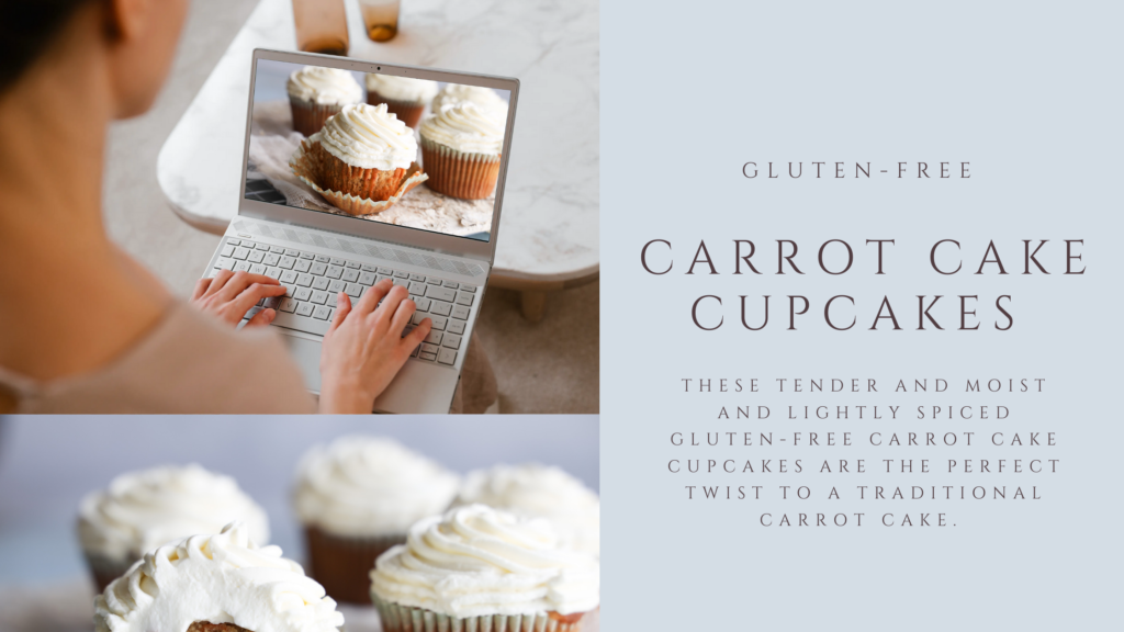 These gluten-free carrot cake cupcakes are tender, moist and lightly spiced. They are easy to make and delicious.
