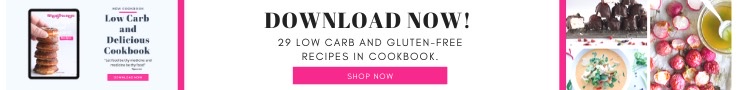 29 low-carb, gluten-free and mostly keto recipes in this cookbook.