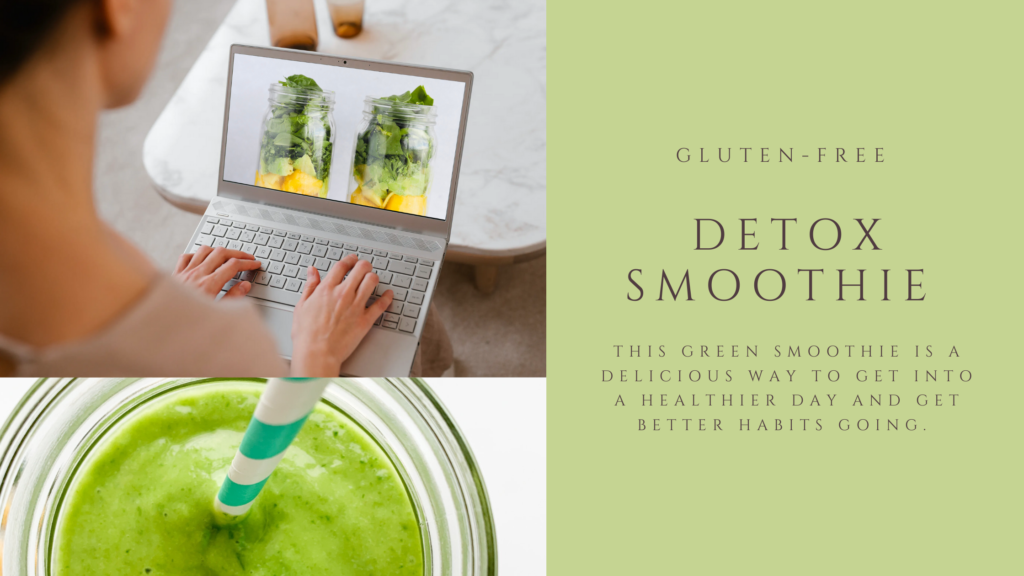 This gluten-free green smoothie is full of healthy ingredients. It is a delicious way to get in healthier eating and habits going. Plus it is dairy-free and great for breakfast.