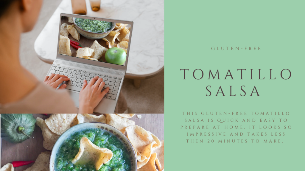 This gluten-free tomatillo salsa recipe is packed with flavour and is super simple to make in a food processor.