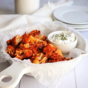 This gluten-free air-fried spicy cauliflower recipe will be loved by both meat and non meat eaters.