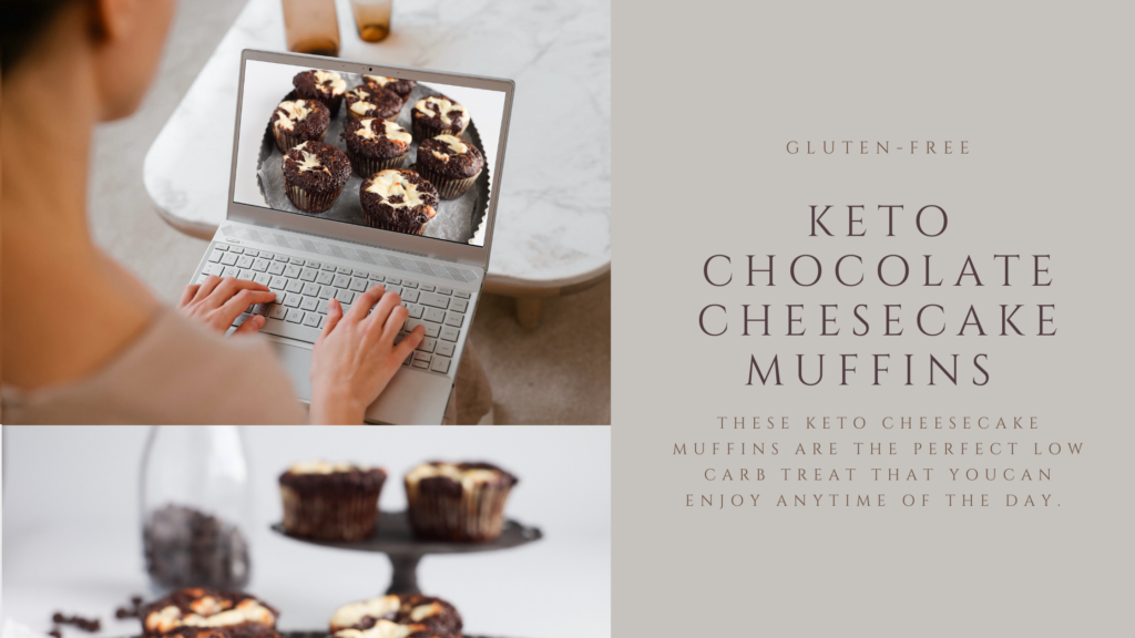 These keto chocolate cheesecake muffins are the perfect  gluten-free low-carb treat anytime of the day.