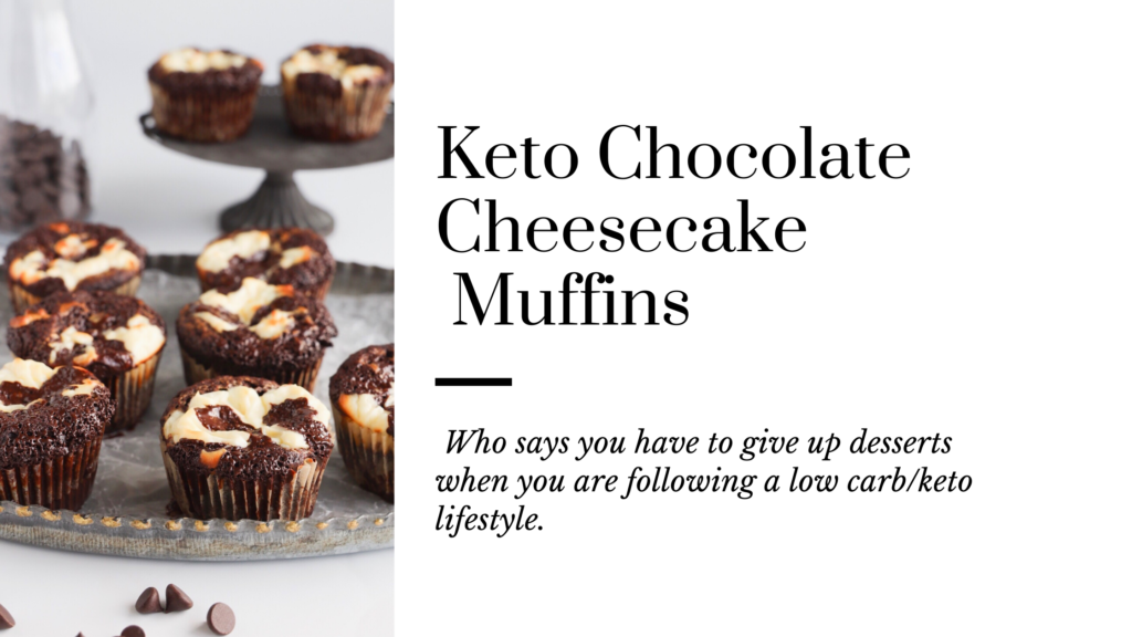 These keto chocolate cheesecake muffins are the perfect gluten-free low carb treat that you can enjoy anytime of the day.