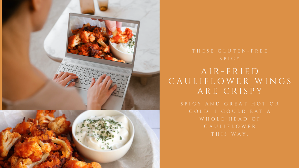 This gluten-free air fry spicy cauliflower wing recipe will be loved and ate by both meat and non meat eaters.