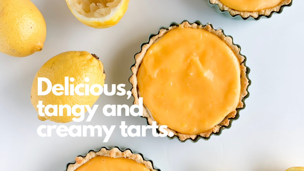 Keto and gluten-free no bake lemon curd cheesecake tarts that are tangy and delicious.
