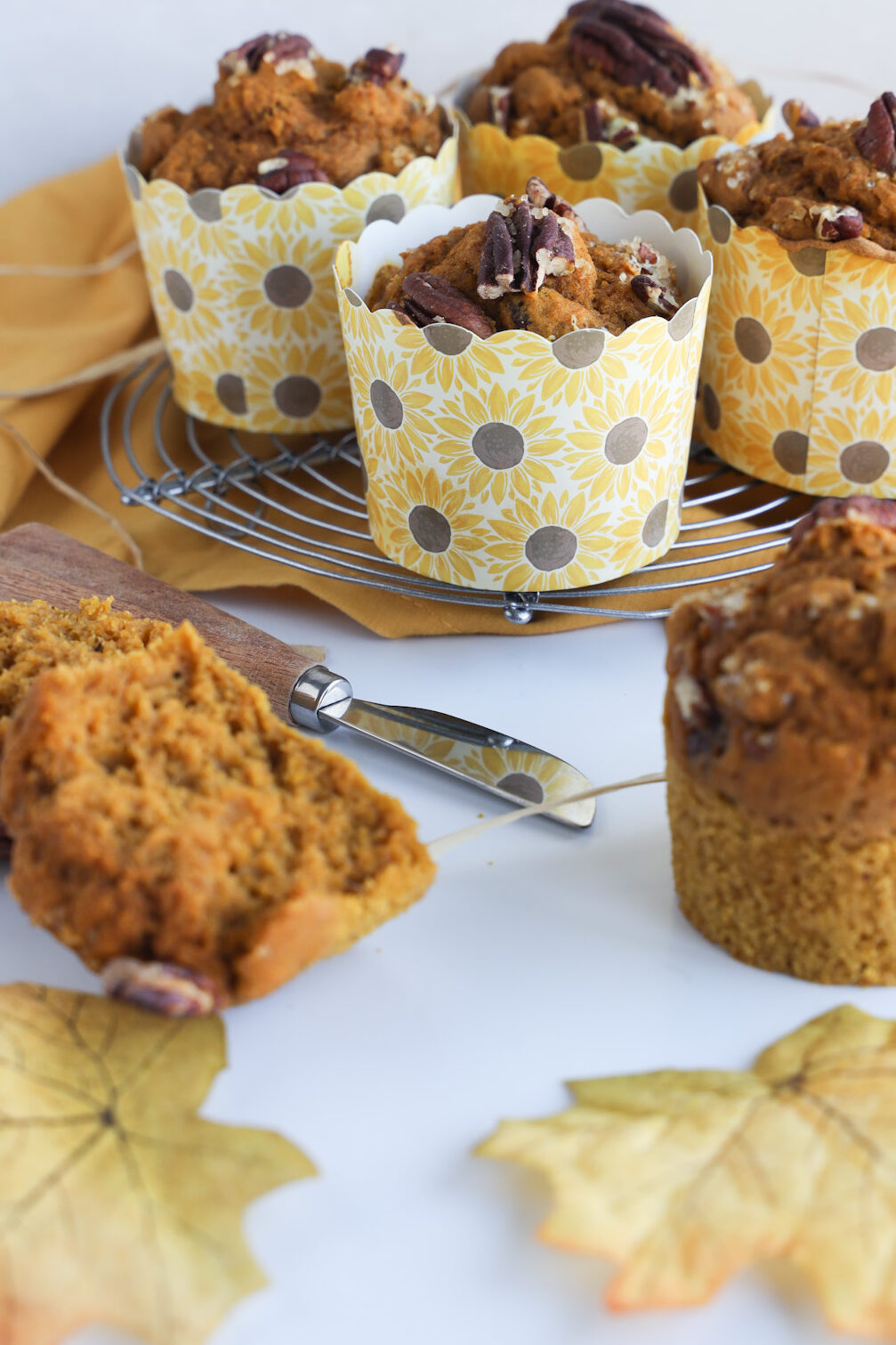 Incredibly moist and packed with flavour these gluten-free pumpkin muffins are perfect for fall.