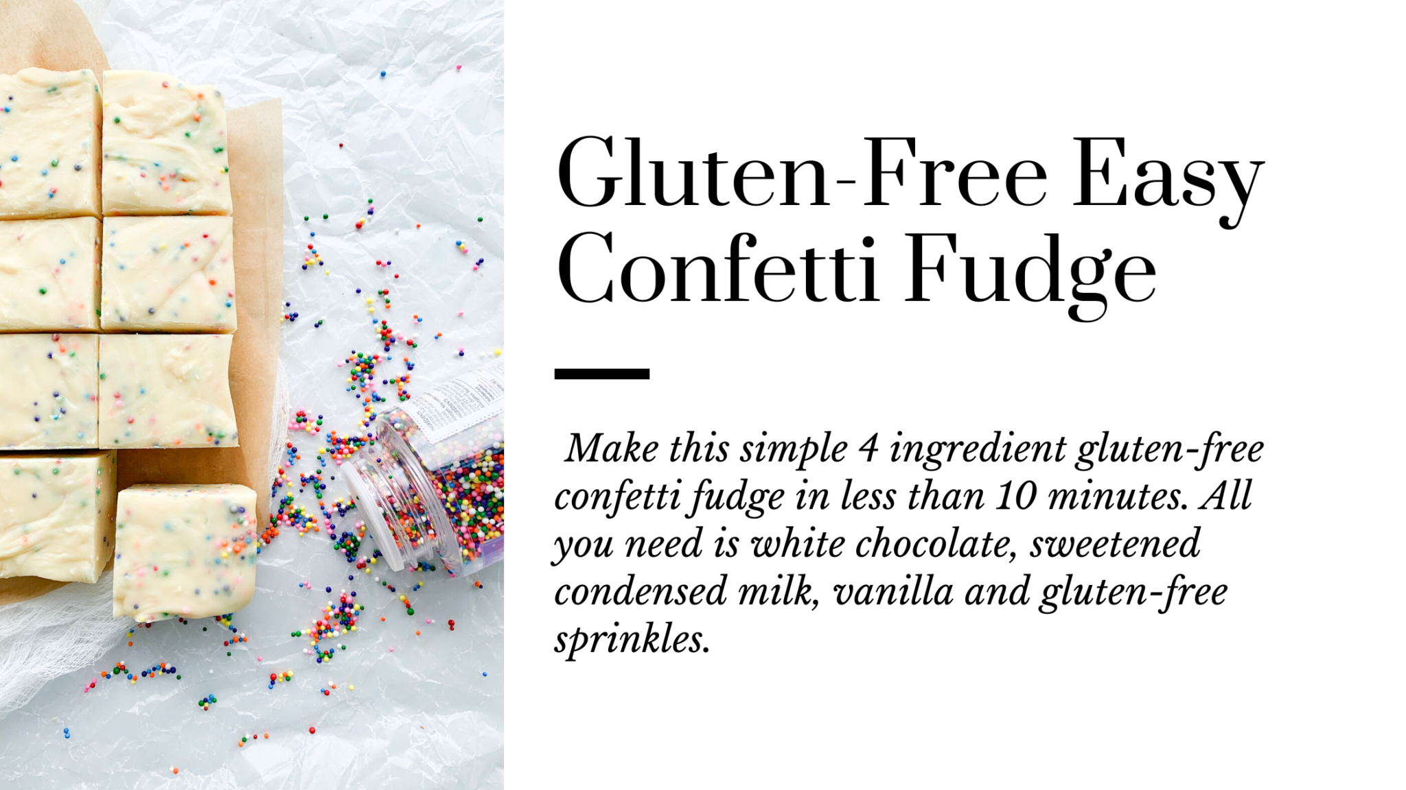 GlutenFree Easy Confetti Fudge Wheat Free Mom