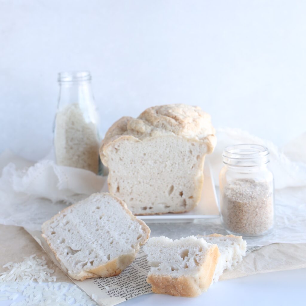 Homemade gluten-free rice bread that is easy to make and requires very little steps or time. Moist, spongy and delicious gluten-free bread that uses simple ingredients. You will make it again  and again for the family.